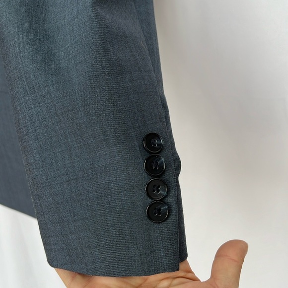 ALFANI Men’s Slim Fit Slate Blue Two-Piece Suit (42R, 38/30) - Picture 6 of 14